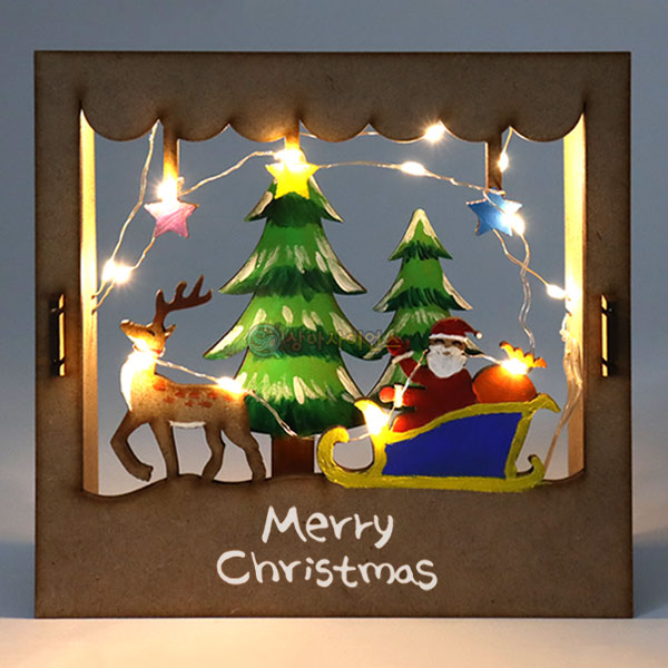 SA 크리스마스 LED 액자 박스(산타)(1인용)